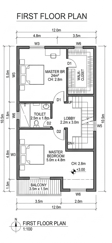 Dalan Residency First Floor Plan